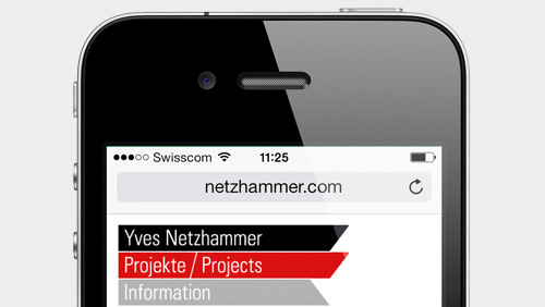Yves Netzhammer, Webseite